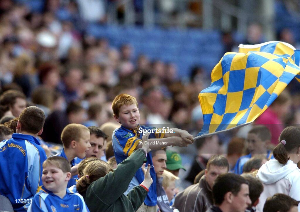 15 May 2005; A Longford supporter cheers on his team during the game. Bank Of Ireland Leinster Senior Football Championship, Dublin v Longford, Croke Park, Dublin. Picture credit; David Maher / SPORTSFILE