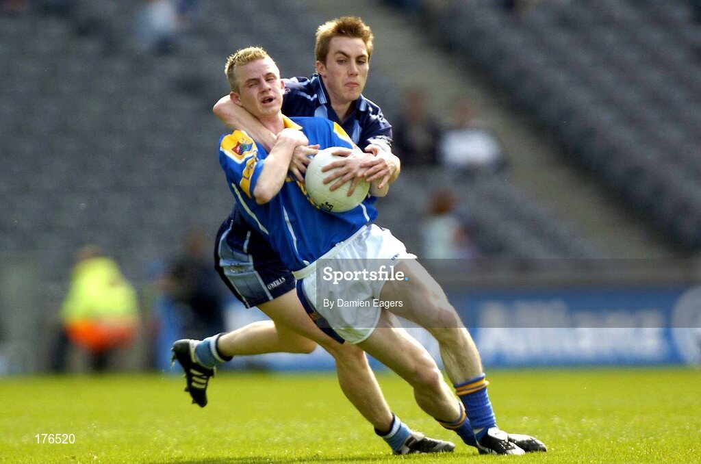 15 May 2005; Declan Reilly, Longford, in action against Paul Griffin, Dublin. Bank Of Ireland Leinster Senior Football Championship, Dublin v Longford, Croke Park, Dublin. Picture credit; Damien Eagers / SPORTSFILE