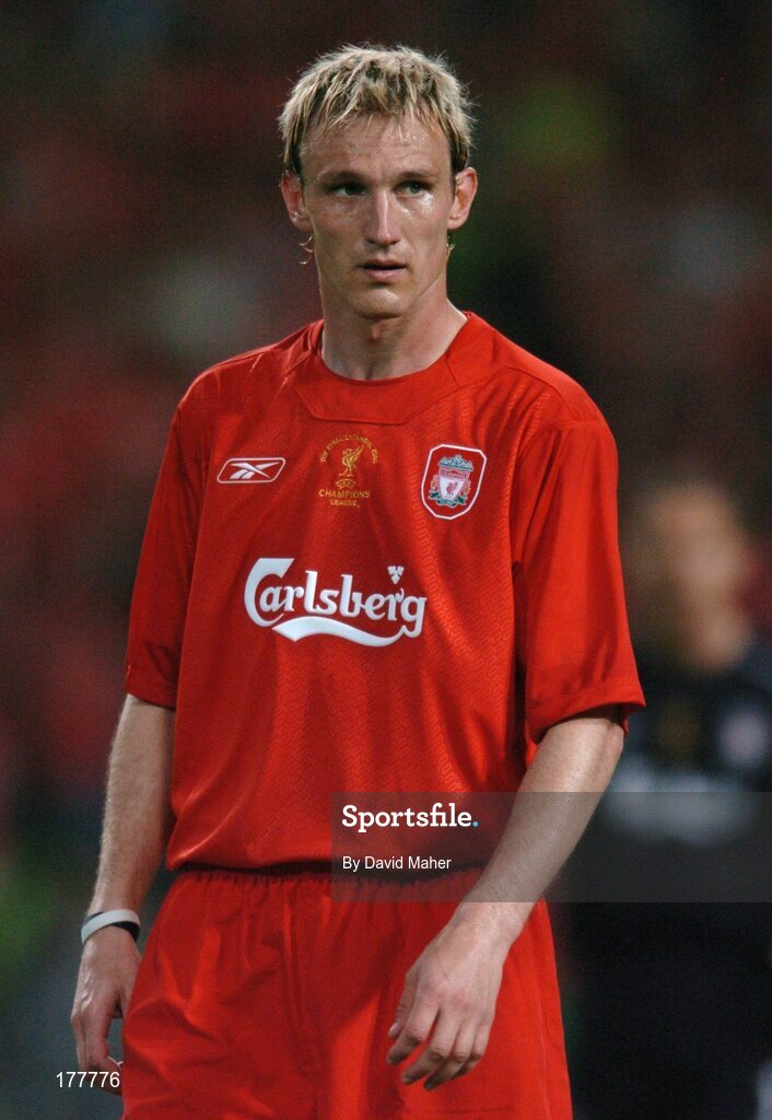 25 May 2005; Sami Hyypia, Liverpool. UEFA Champions League Final, Liverpool v AC Milan, Ataturk Olympic Stadium, Istanbul, Turkey. Picture credit; David Maher / SPORTSFILE