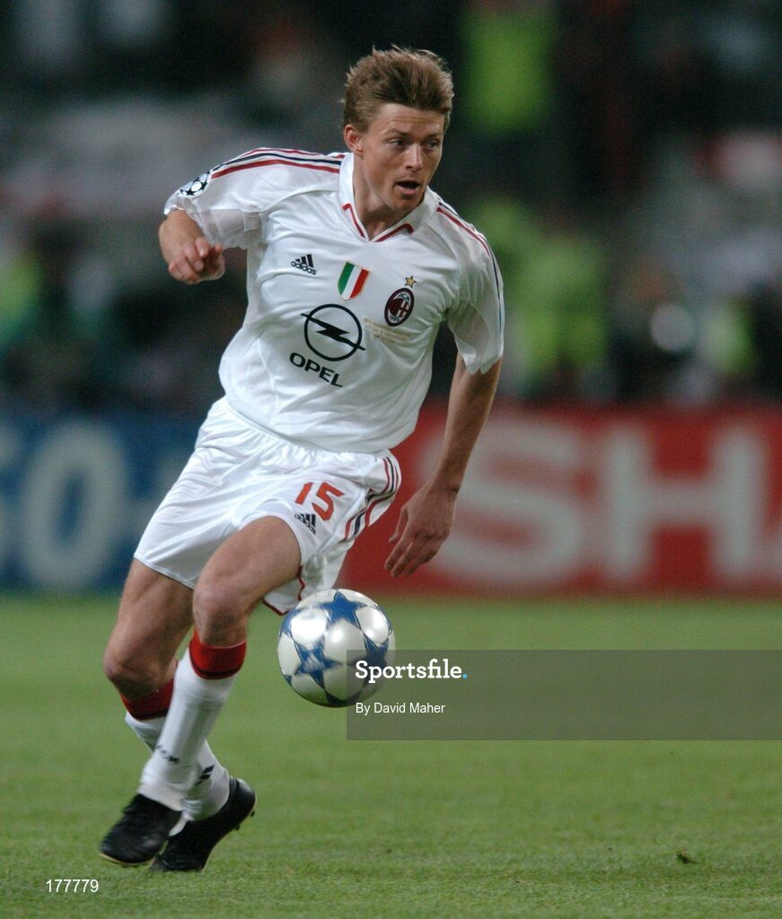 25 May 2005; Jon Dahl Tomasson, AC Milan. UEFA Champions League Final, Liverpool v AC Milan, Ataturk Olympic Stadium, Istanbul, Turkey. Picture credit; David Maher / SPORTSFILE