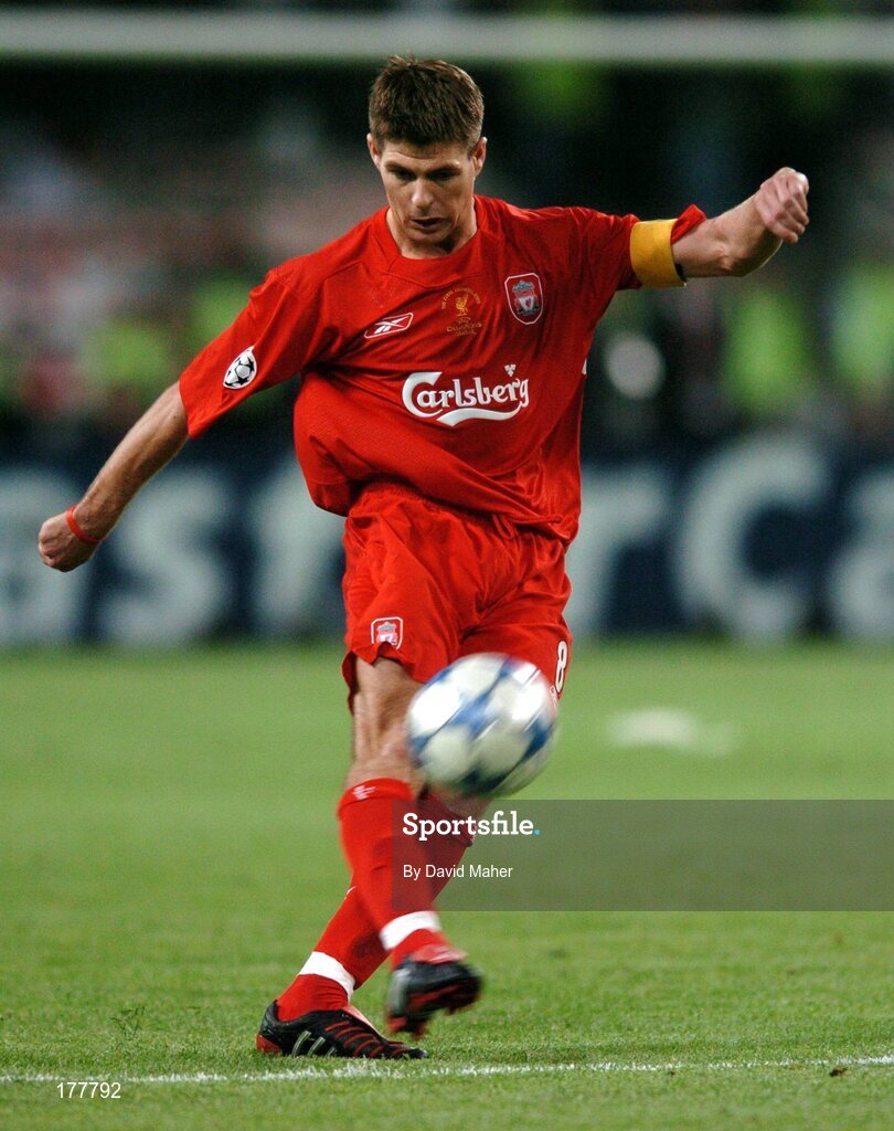 25 May 2005; Steven Gerrard, Liverpool. UEFA Champions League Final, Liverpool v AC Milan, Ataturk Olympic Stadium, Istanbul, Turkey. Picture credit; David Maher / SPORTSFILE