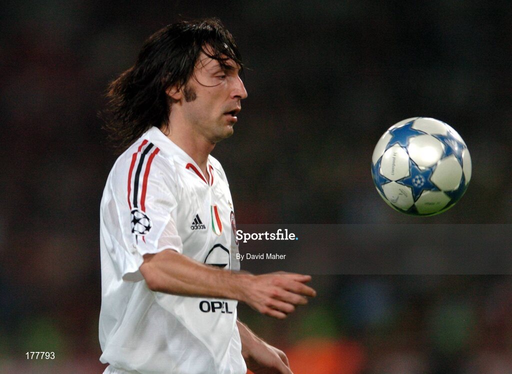 25 May 2005; Andrea Pirlo, AC Milan. UEFA Champions League Final, Liverpool v AC Milan, Ataturk Olympic Stadium, Istanbul, Turkey. Picture credit; David Maher / SPORTSFILE