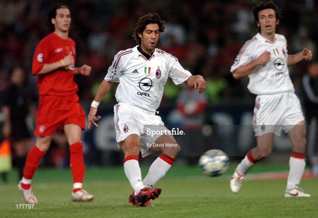 25 May 2005; Rui Costa, AC Milan. UEFA Champions League Final, Liverpool v AC Milan, Ataturk Olympic Stadium, Istanbul, Turkey. Picture credit; David Maher / SPORTSFILE