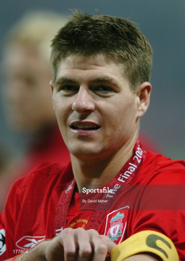 25 May 2005; Steven Gerrard, Liverpool captain. UEFA Champions League Final, Liverpool v AC Milan, Ataturk Olympic Stadium, Istanbul, Turkey. Picture credit; David Maher / SPORTSFILE
