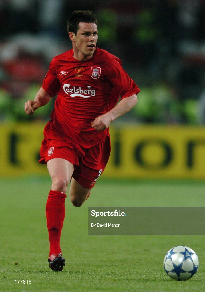 25 May 2005; Stephen Finnan, Liverpool. UEFA Champions League Final, Liverpool v AC Milan, Ataturk Olympic Stadium, Istanbul, Turkey. Picture credit; David Maher / SPORTSFILE