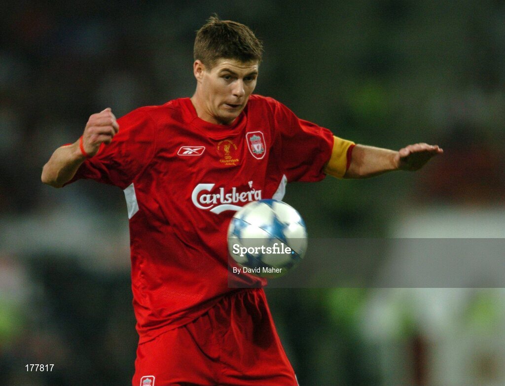 25 May 2005; Steven Gerrard, Liverpool. UEFA Champions League Final, Liverpool v AC Milan, Ataturk Olympic Stadium, Istanbul, Turkey. Picture credit; David Maher / SPORTSFILE