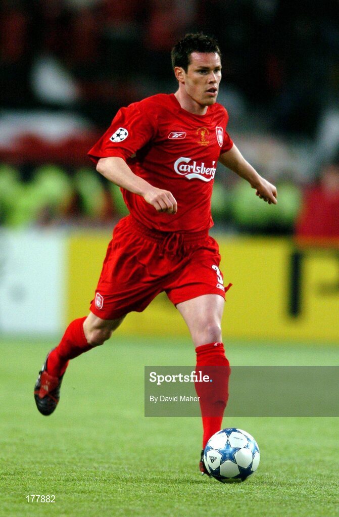 25 May 2005; Steve Finnan, Liverpool. UEFA Champions League Final, Liverpool v AC Milan, Ataturk Olympic Stadium, Istanbul, Turkey. Picture credit; David Maher / SPORTSFILE