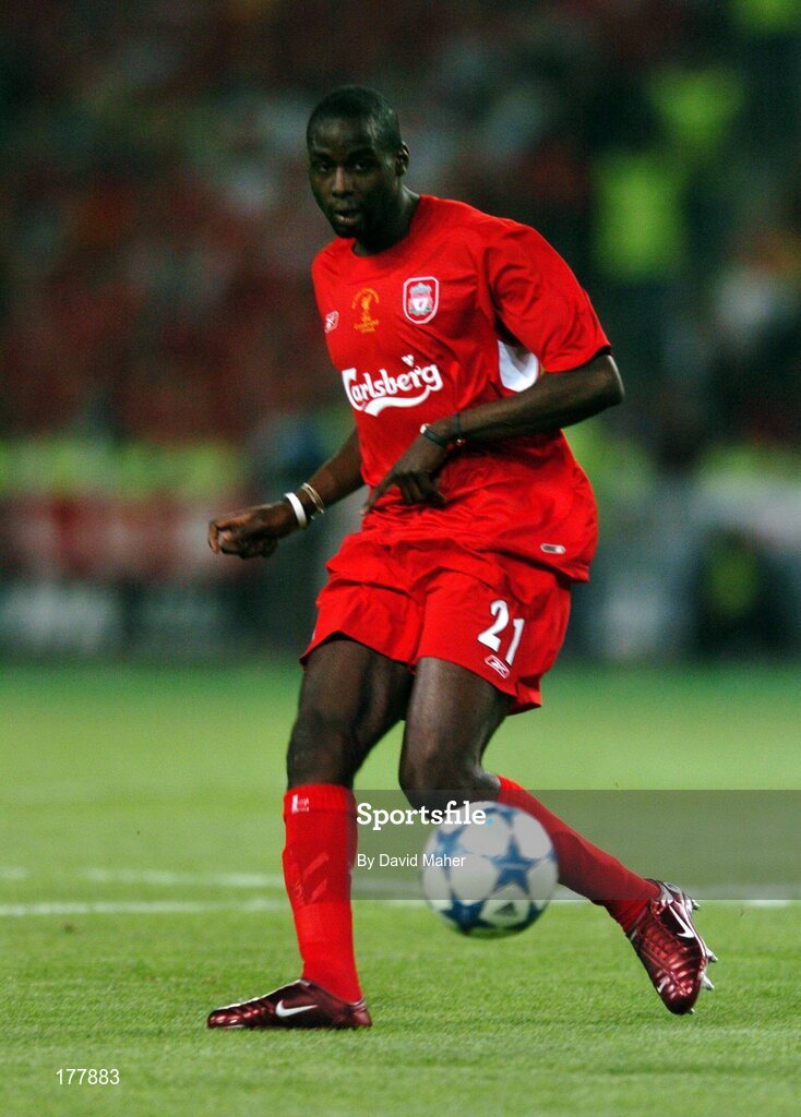 25 May 2005; Djimi Traore, Liverpool. UEFA Champions League Final, Liverpool v AC Milan, Ataturk Olympic Stadium, Istanbul, Turkey. Picture credit; David Maher / SPORTSFILE