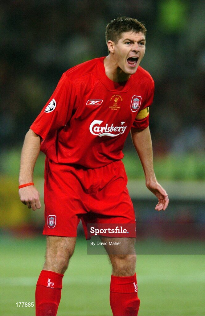 25 May 2005; Steven Gerrard, Liverpool. UEFA Champions League Final, Liverpool v AC Milan, Ataturk Olympic Stadium, Istanbul, Turkey. Picture credit; David Maher / SPORTSFILE