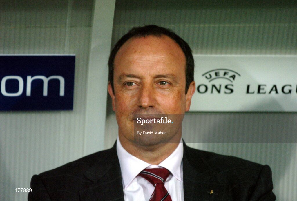 25 May 2005; Rafael Benitez, Liverpool manager, before the start of the game. UEFA Champions League Final, Liverpool v AC Milan, Ataturk Olympic Stadium, Istanbul, Turkey. Picture credit; David Maher / SPORTSFILE