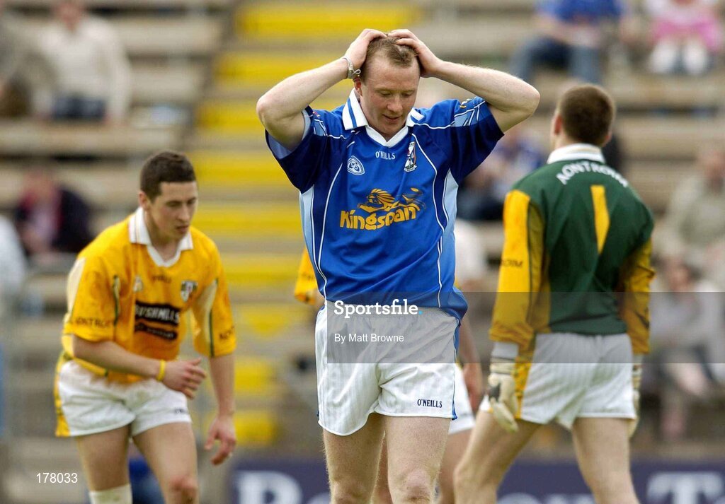 29 May 2005; Jason O'Reilly, Cavan, reacts to a missed chance. Bank of Ireland Ulster Senior Football Championship, Cavan v Antrim, Kingspan Breffni Park, Cavan. Picture credit; Matt Browne / SPORTSFILE