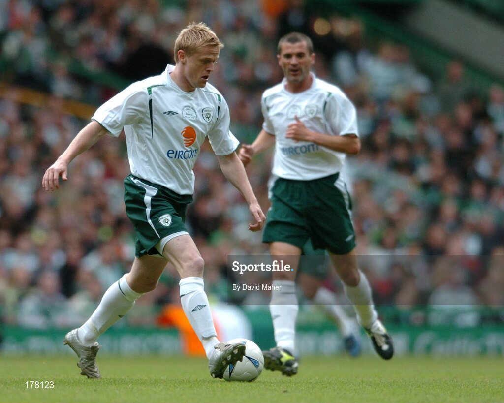 29 May 2005; Damien Duff, Republic of Ireland. Jackie McNamara Testimonial, Celtic XI v Republic of Ireland XI, Celtic Park, Glasgow, Scotland. Picture credit; David Maher / SPORTSFILE