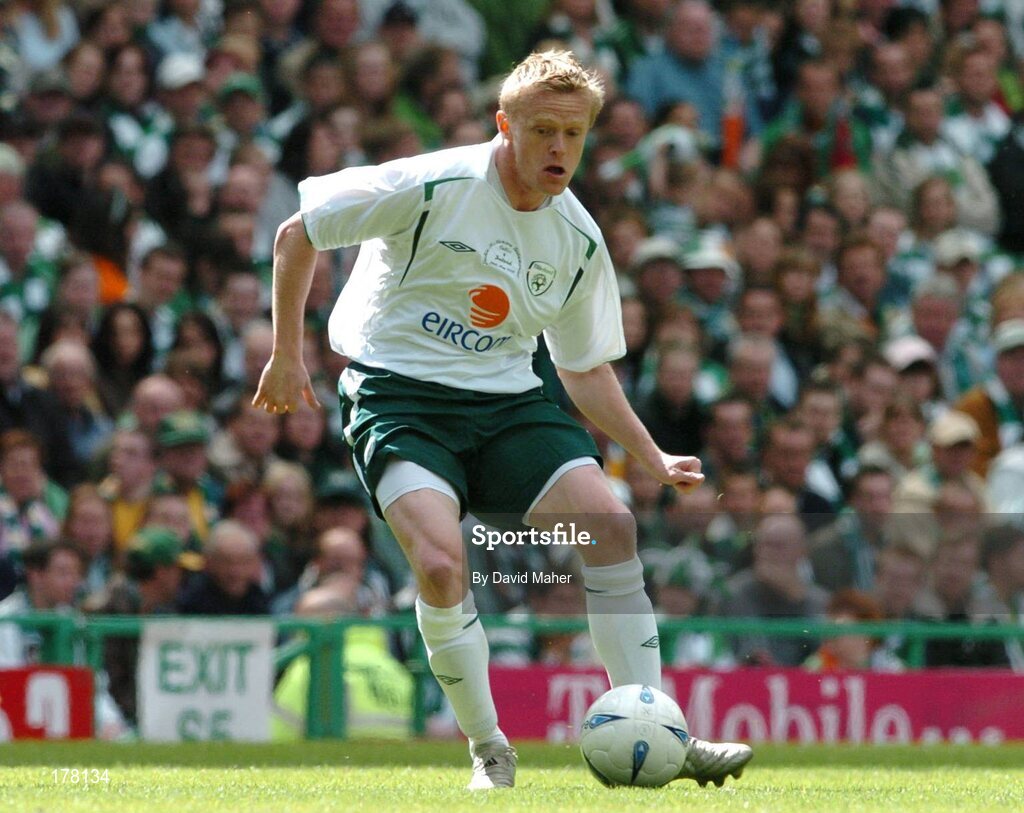 29 May 2005; Damien Duff, Republic of Ireland. Jackie McNamara Testimonial, Celtic XI v Republic of Ireland XI, Celtic Park, Glasgow, Scotland. Picture credit; David Maher / SPORTSFILE