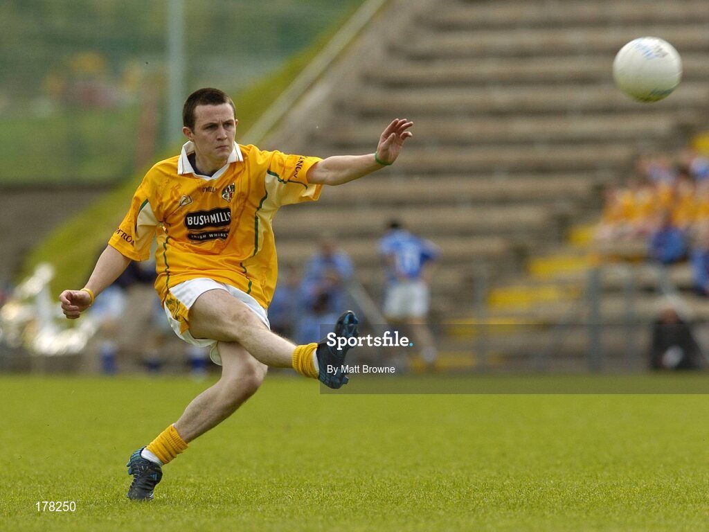29 May 2005; Michael McCann, Antrim. Bank of Ireland Ulster Senior Football Championship, Cavan v Antrim, Kingspan Breffni Park, Cavan. Picture credit; Matt Browne / SPORTSFILE