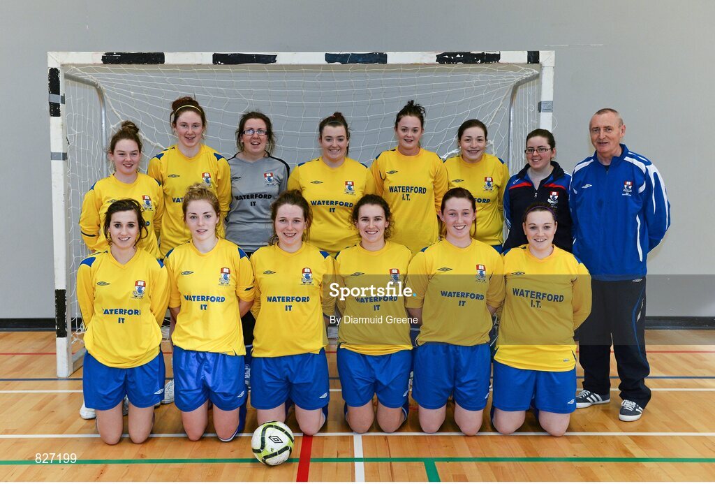 31 January 2014; The Waterford IT squad. WSCAI National Futsal Finals, The Mardyke, UCC, Cork. Picture credit: Diarmuid Greene / SPORTSFILE