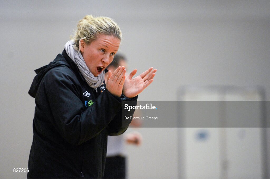 31 January 2014; IT Sligo coach Emma Mullin. WSCAI National Futsal Final, The Mardyke, UCC, Cork. Picture credit: Diarmuid Greene / SPORTSFILE