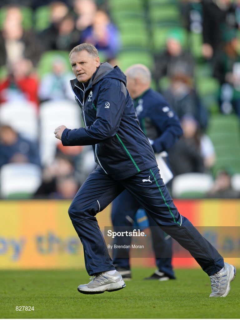 2 February 2014; Ireland head coach Joe Schmidt. RBS Six Nations Rugby Championship, Ireland v Scotland, Aviva Stadium, Lansdowne Road, Dublin. Picture credit: Brendan Moran / SPORTSFILE