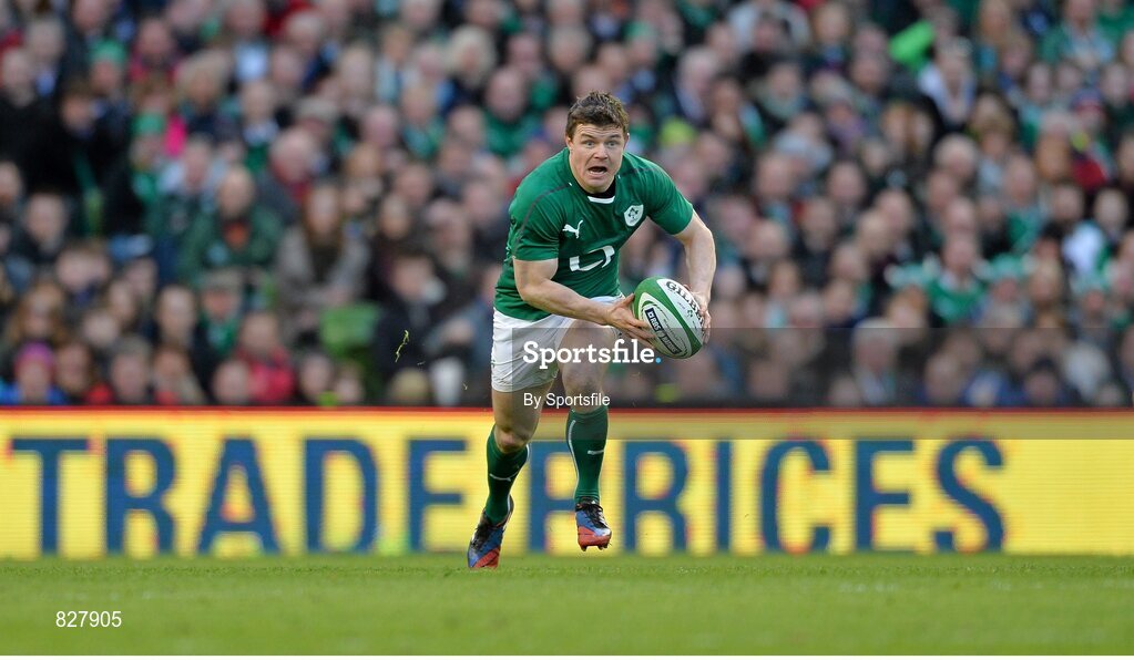 2 February 2014; Brian O'Driscoll, Ireland, during the game. RBS Six Nations Rugby Championship, Ireland v Scotland, Aviva Stadium, Lansdowne Road, Dublin. Photo by Sportsfile