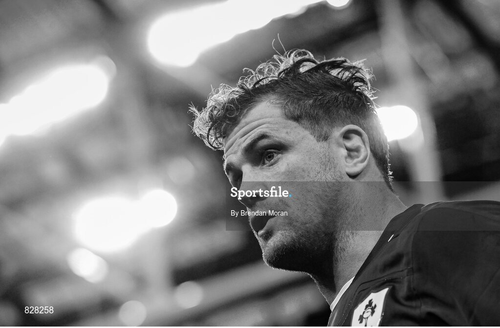 2 February 2014; Ireland captain Jamie Heaslip after the match. RBS Six Nations Rugby Championship, Ireland v Scotland, Aviva Stadium, Lansdowne Road, Dublin. Picture credit: Brendan Moran / SPORTSFILE