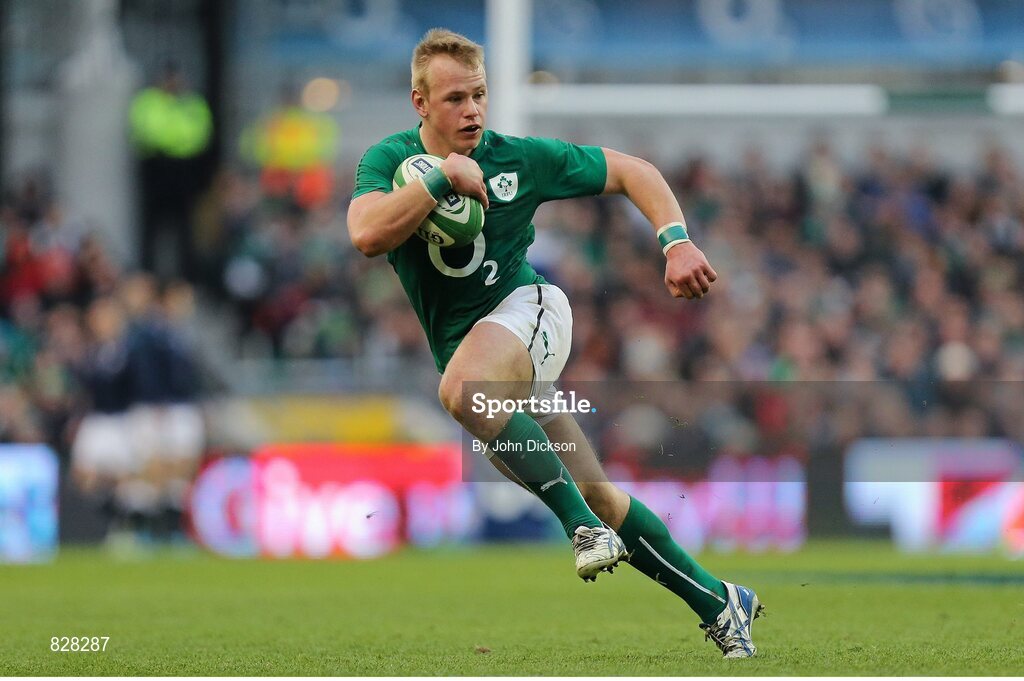 2 February 2014; Luke Marshall, Ireland. RBS Six Nations Rugby Championship, Ireland v Scotland, Aviva Stadium, Lansdowne Road, Dublin. Picture credit: John Dickson / SPORTSFILE