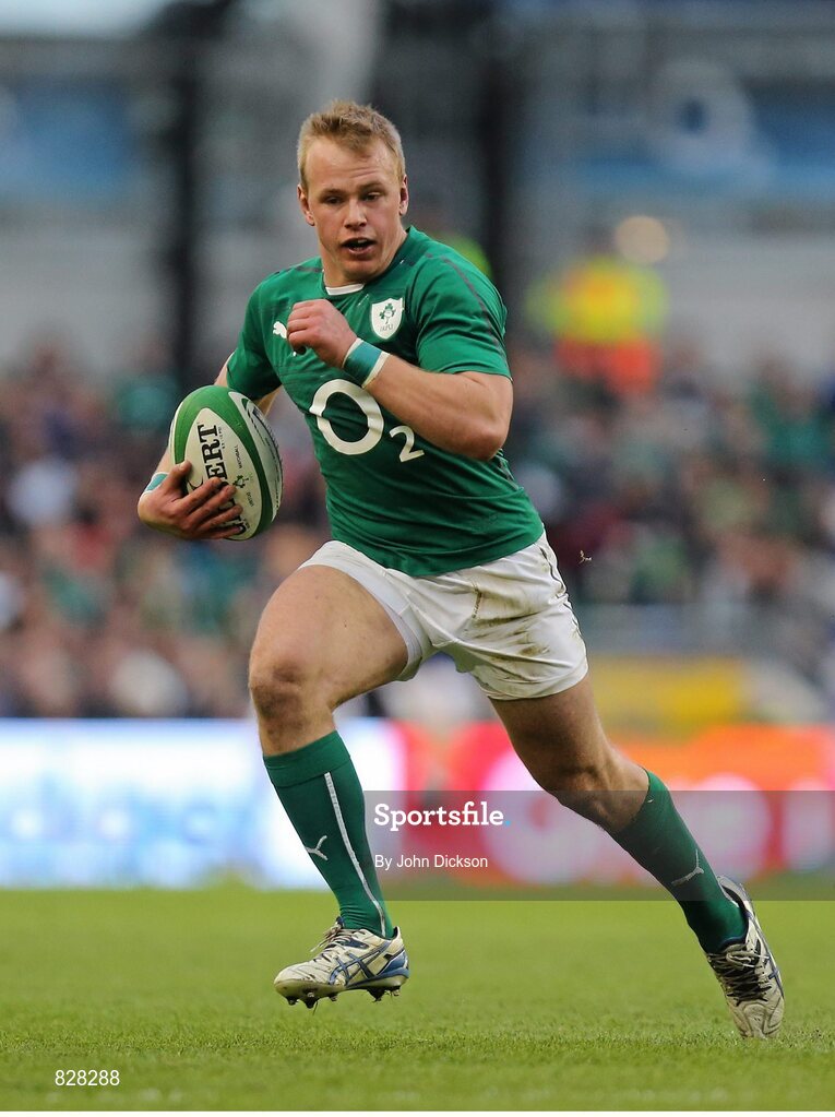2 February 2014; Luke Marshall, Ireland. RBS Six Nations Rugby Championship, Ireland v Scotland, Aviva Stadium, Lansdowne Road, Dublin. Picture credit: John Dickson / SPORTSFILE