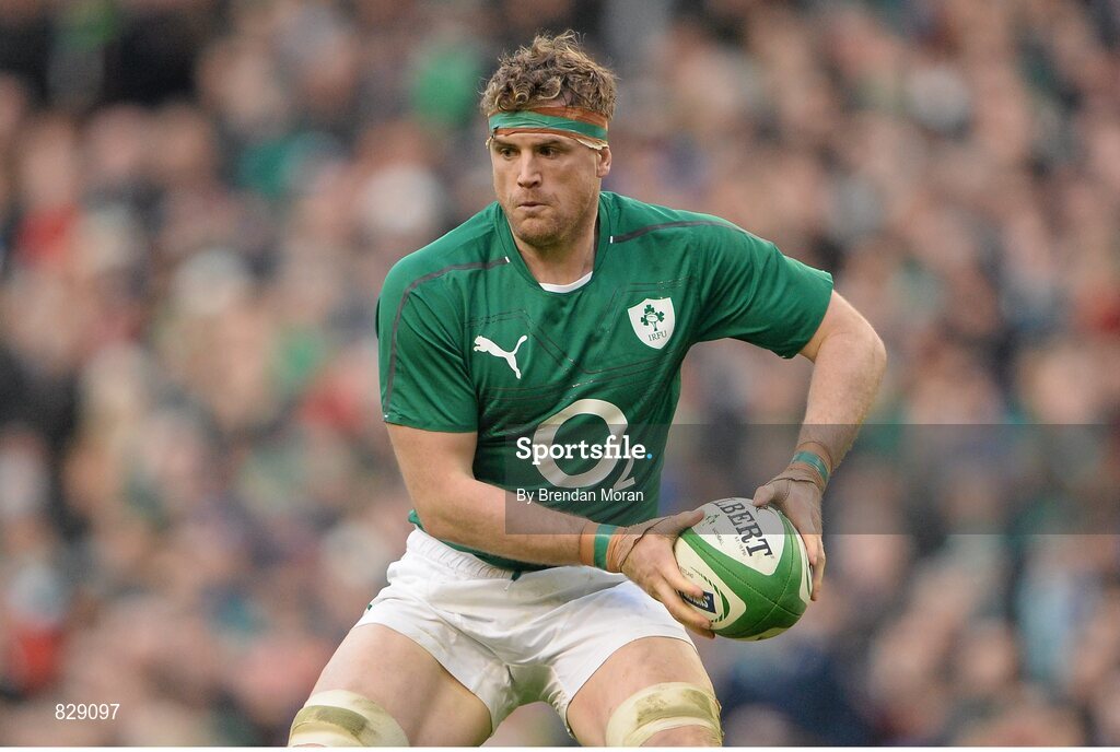 2 February 2014; Jamie Heaslip, Ireland. RBS Six Nations Rugby Championship, Ireland v Scotland, Aviva Stadium, Lansdowne Road, Dublin. Picture credit: Brendan Moran / SPORTSFILE