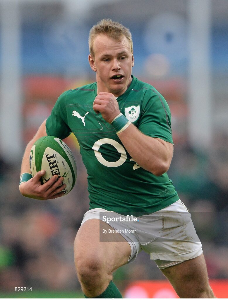 2 February 2014; Luke Marshall, Ireland. RBS Six Nations Rugby Championship, Ireland v Scotland, Aviva Stadium, Lansdowne Road, Dublin. Picture credit: Brendan Moran / SPORTSFILE
