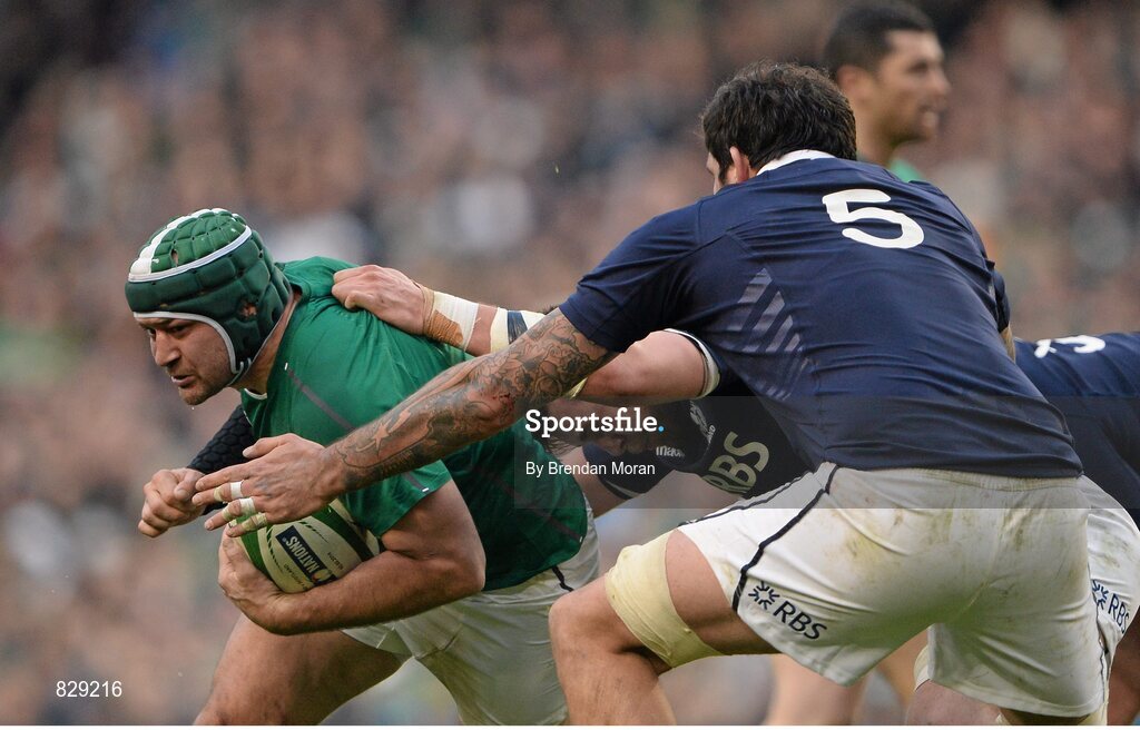 2 February 2014; Rory Best, Ireland, in action against Scotland. RBS Six Nations Rugby Championship, Ireland v Scotland, Aviva Stadium, Lansdowne Road, Dublin. Picture credit: Brendan Moran / SPORTSFILE
