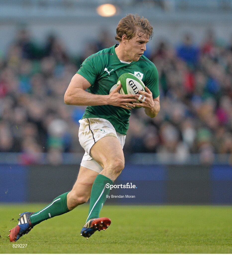 2 February 2014; Andrew Trimble, Ireland. RBS Six Nations Rugby Championship, Ireland v Scotland, Aviva Stadium, Lansdowne Road, Dublin. Picture credit: Brendan Moran / SPORTSFILE