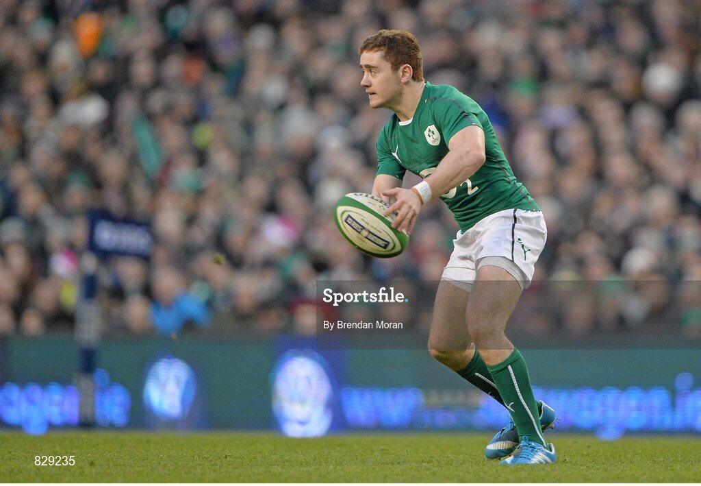 2 February 2014; Paddy Jackson, Ireland. RBS Six Nations Rugby Championship, Ireland v Scotland, Aviva Stadium, Lansdowne Road, Dublin. Picture credit: Brendan Moran / SPORTSFILE