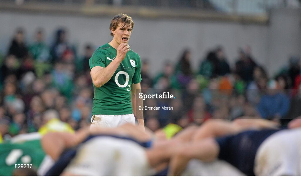 2 February 2014; Andrew Trimble, Ireland. RBS Six Nations Rugby Championship, Ireland v Scotland, Aviva Stadium, Lansdowne Road, Dublin. Picture credit: Brendan Moran / SPORTSFILE