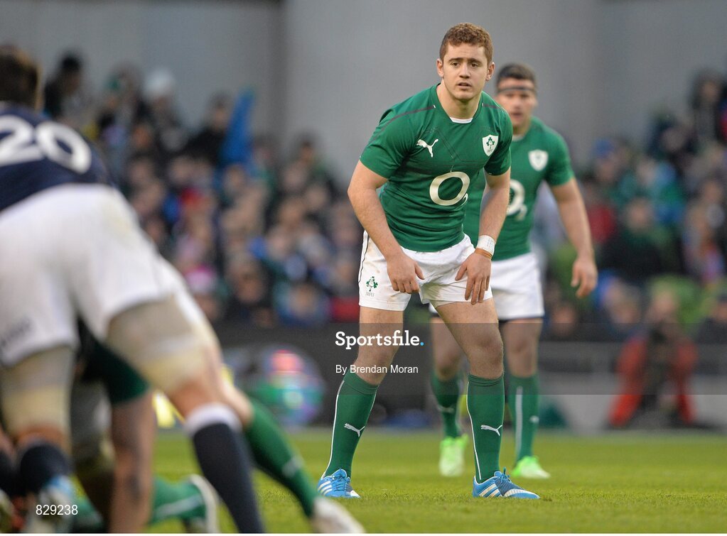 2 February 2014; Paddy Jackson. RBS Six Nations Rugby Championship, Ireland v Scotland, Aviva Stadium, Lansdowne Road, Dublin. Picture credit: Brendan Moran / SPORTSFILE