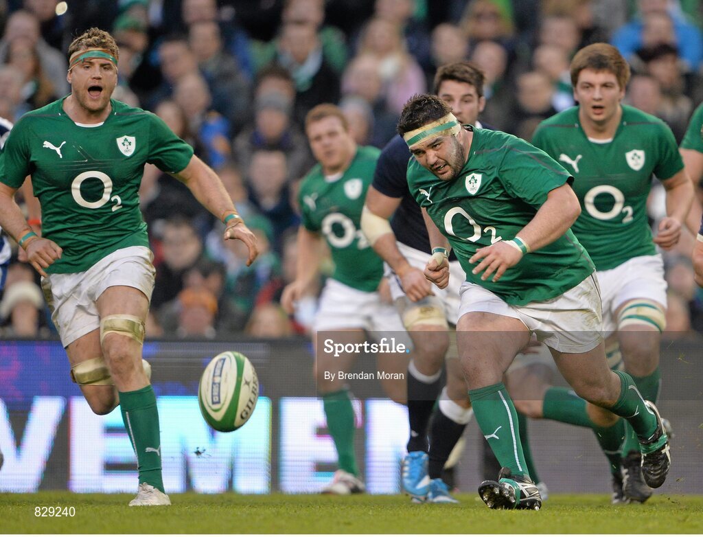 2 February 2014; Martin Moore,Iireland. RBS Six Nations Rugby Championship, Ireland v Scotland, Aviva Stadium, Lansdowne Road, Dublin. Picture credit: Brendan Moran / SPORTSFILE