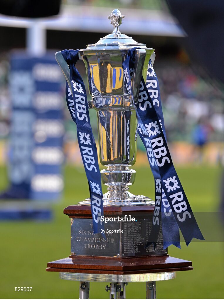 2 February 2014; A general view of the RBS 6 Nations trophy. RBS Six Nations Rugby Championship, Ireland v Scotland, Aviva Stadium, Lansdowne Road, Dublin. Photo by Sportsfile