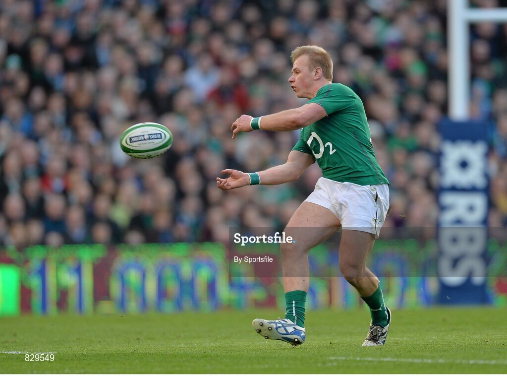 2 February 2014; Luke Marshall, Ireland. RBS Six Nations Rugby Championship, Ireland v Scotland, Aviva Stadium, Lansdowne Road, Dublin. Photo by Sportsfile