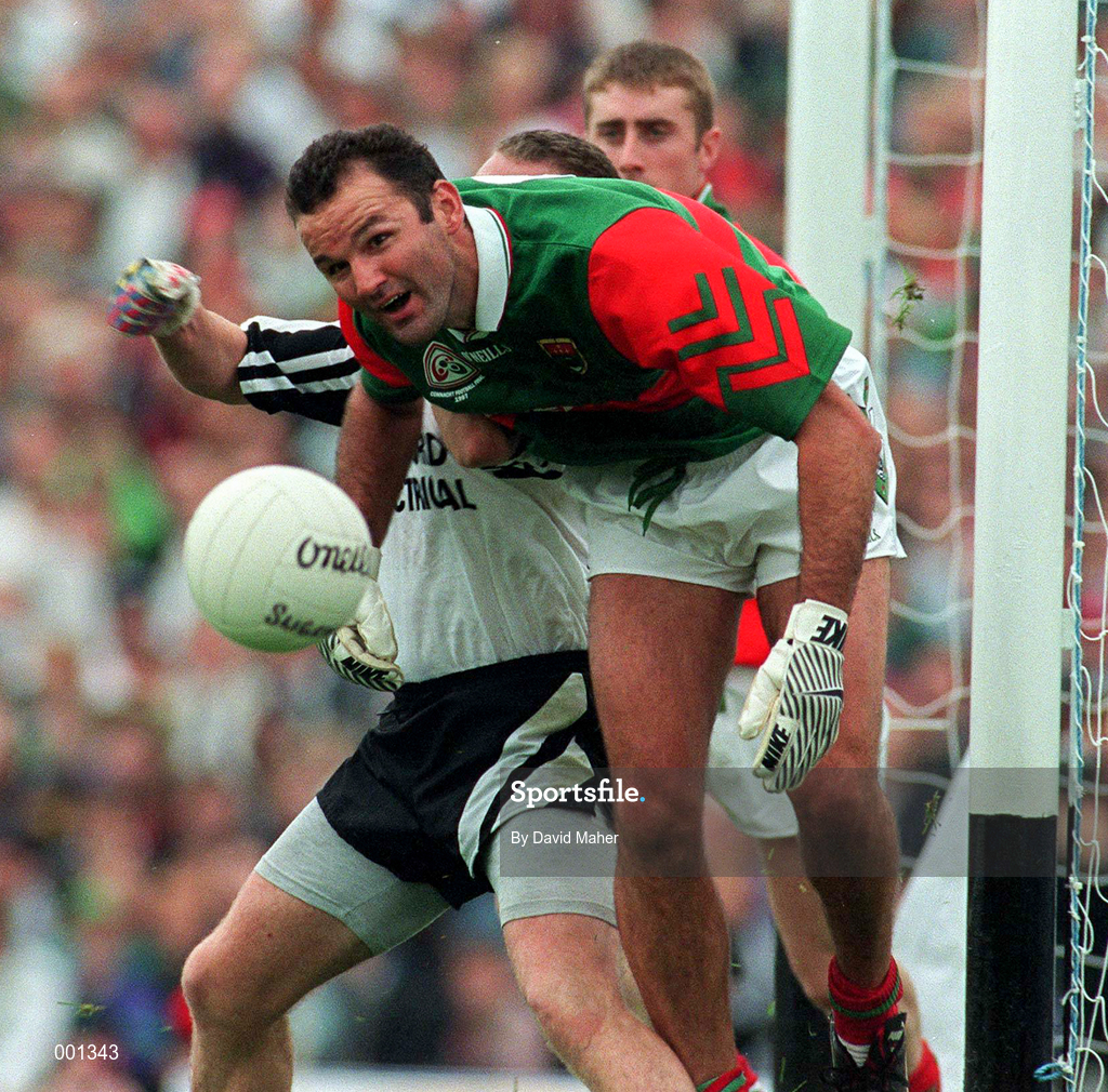 3 August 1997; Liam McHale of Mayo in action against Ken Killeen of Sligo during the GAA Connacht Senior Football Championship Final match between Mayo and Sligo at Dr. Hyde Park in Roscommon. Photo by David Maher/Sportsfile