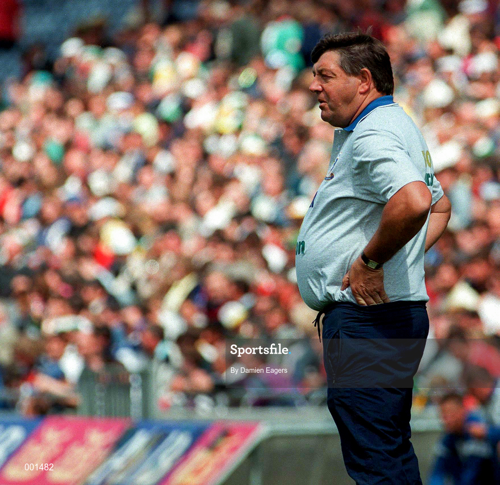 8 June 1997; Offaly manager Michael 'Babs' Keating during the GAA Leinster Senior Hurling Championship Quarter-Final match between Offaly and Laois at Croke Park in Dublin. Photo by Damien Eagers/Sportsfile