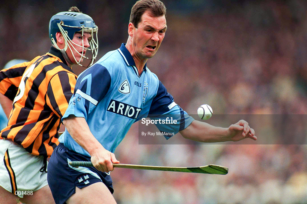 22 June 1997; Mick Morrisey of Dublin in action against Dan O'Neill of Kilkenny during the GAA Leinster Senior Hurling Championship Semi-Final match between Kilkenny and Dublin at Croke Park in Dublin. Photo by Ray McManus/Sportsfile