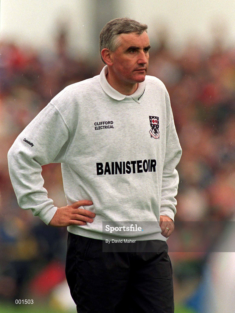 3 August 1997; Sligo manager Mickey Moran during the GAA Connacht Senior Football Championship Final match between Mayo and Sligo at Dr Hyde Park in Roscommon. Photo by David Maher/Sportsfile