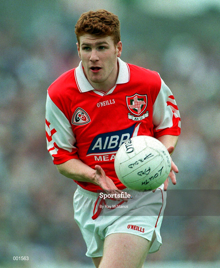 29 June 1997; Ollie McDonnell of Louth during the Leinster GAA Senior Football Championship Semi-Final match between Offaly and Louth at Páirc Tailteann in Navan, Meath. Photo by Ray McManus/Sportsfile
