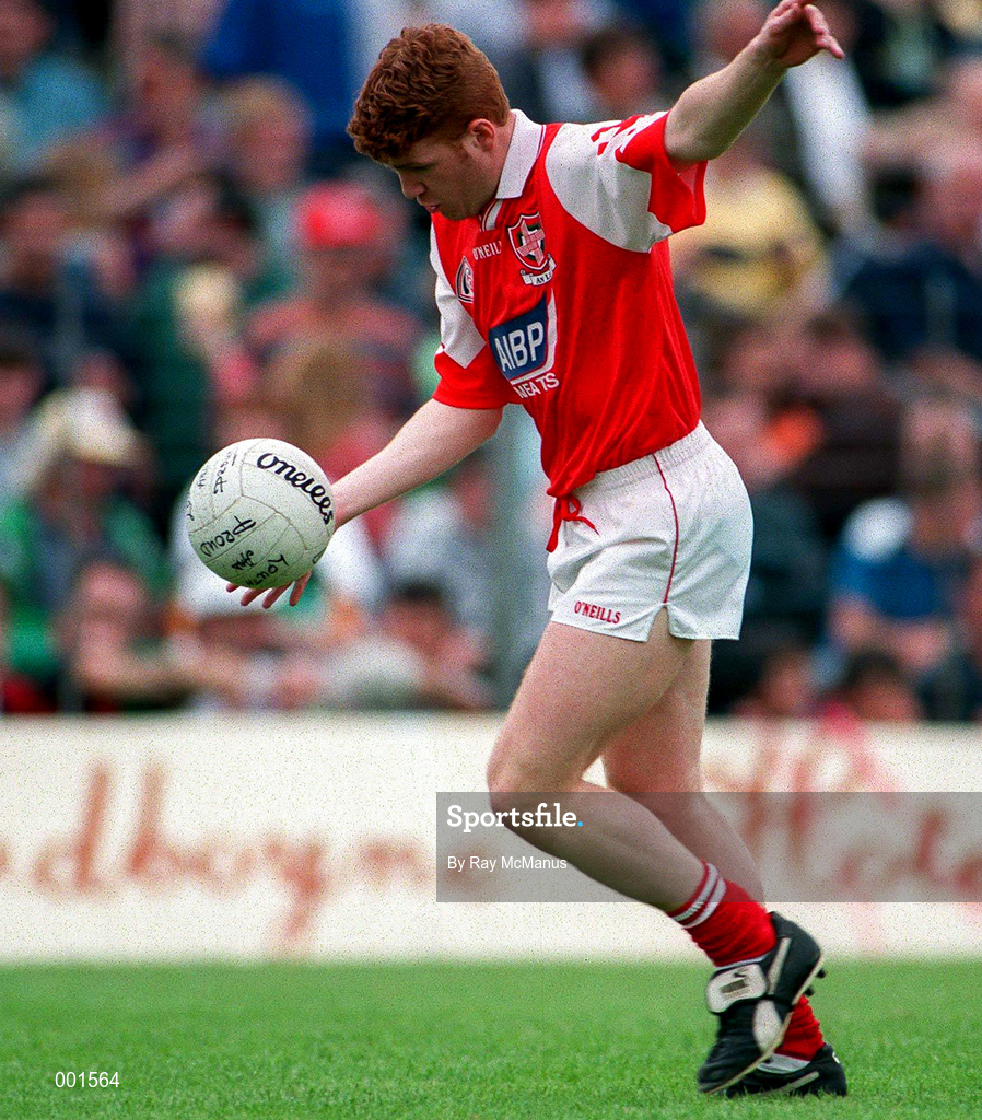 29 June 1997; Ollie McDonnell of Louth during the Leinster GAA Senior Football Championship Semi-Final match between Offaly and Louth at Páirc Tailteann in Navan, Meath. Photo by Ray McManus/Sportsfile