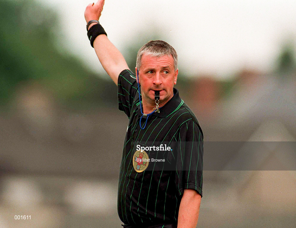 20 July 1997; Referee Niall Barrett during the GAA Munster Senior Football Championship Final match between Kerry and Clare at LIT Gaelic Grounds in Limerick. Photo by Matt Browne/Sportsfile