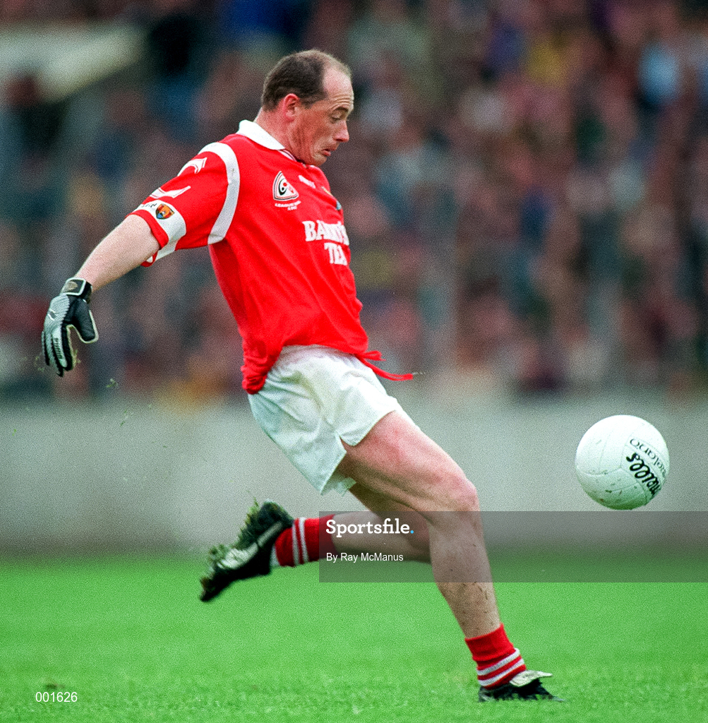 4 May 1997; Niall Cahalane of Cork during the National Football League Final match between Cork and Kerry at Páirc Uí Chaoimh in Cork. Photo by Ray McManus/Sportsfile