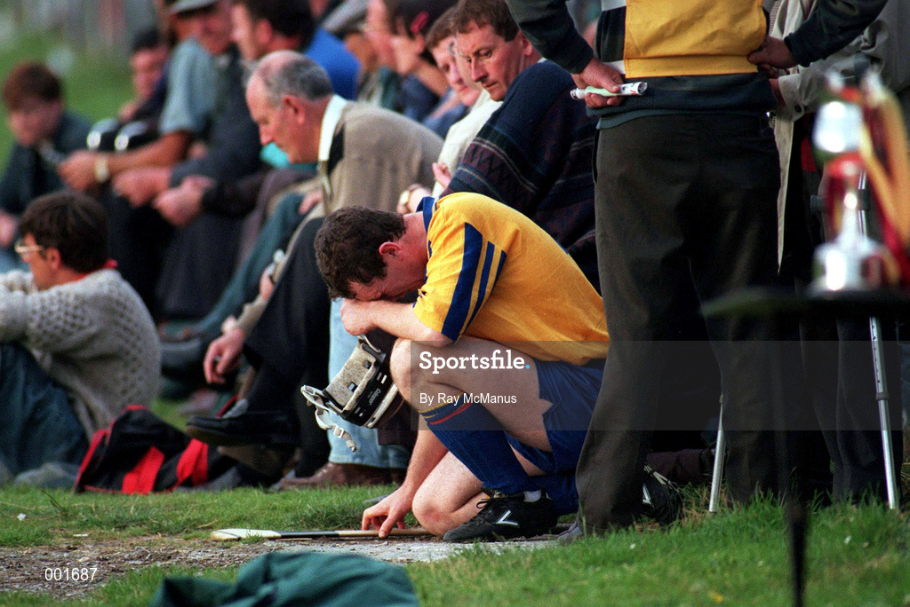 12 July 1997; Padraig Feeny of Roscommon who was sent off by referee Pat O'Connor during the GAA Connacht Senior Hurling Championship Final match between Roscommon and Galway at Athleague in Roscommon. Photo by Ray McManus/Sportsfile