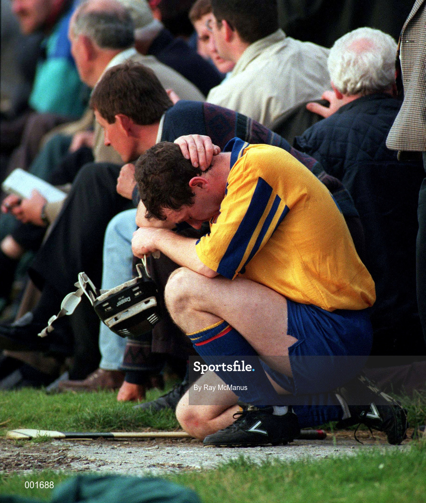 12 July 1997; Padraig Feeny of Roscommon who was sent off by referee Pat O'Connor during the GAA Connacht Senior Hurling Championship Final match between Roscommon and Galway at Athleague in Roscommon. Photo by Ray McManus/Sportsfile