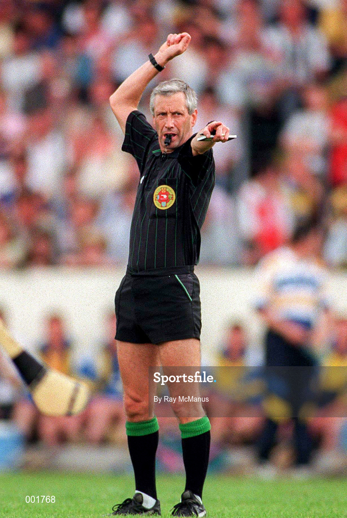 6 July 1997; Referee Pat O'Connor during the GAA Munster Senior Hurling Championship Final match between Clare and Tipperary at Páirc Uí Chaoimh in Cork. Photo by Ray McManus/Sportsfile