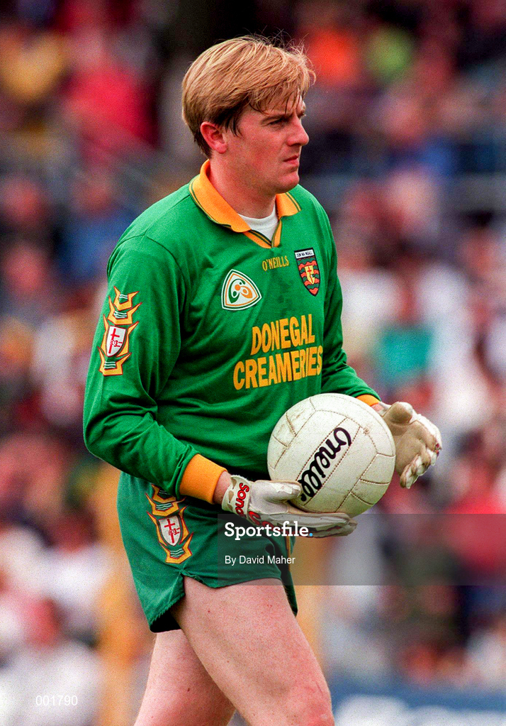 22 June 1997; Donegal goalkeeper Paul Callaghan during the Ulster GAA Football Senior Championship Semi-Final match between Cavan and Donegal at St. Tiernach's Park in Clones, Monaghan. Photo by David Maher/Sportsfile