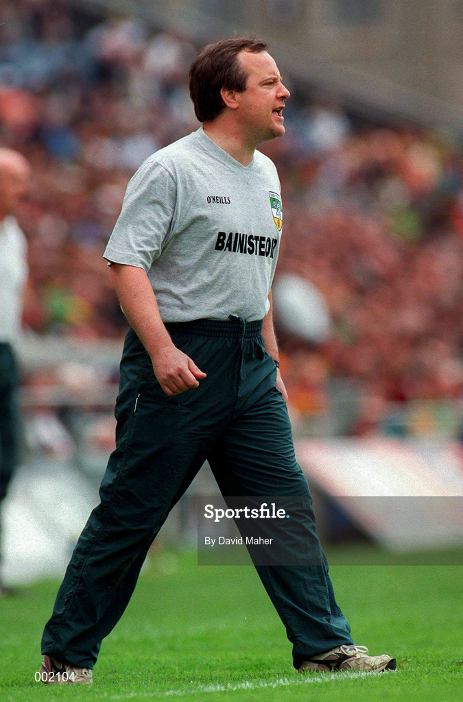 15 June 1997; Offaly manager Tommy Lyons during the Leinster GAA Senior Football Championship Quarter-Final match between Offaly and Wicklow at Croke Park in Dublin. Photo by David Maher/Sportsfile