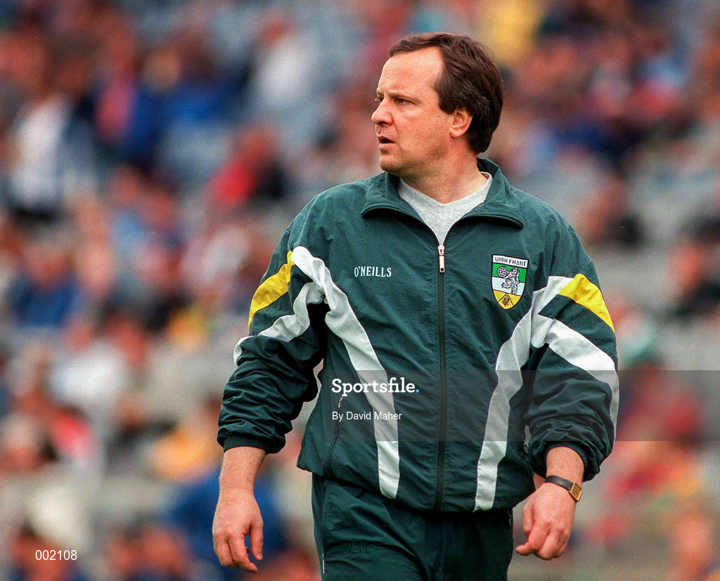 15 June 1997; Offaly manager Tommy Lyons during the Leinster GAA Senior Football Championship Quarter-Final match between Offaly and Wicklow at Croke Park in Dublin. Photo by David Maher/Sportsfile