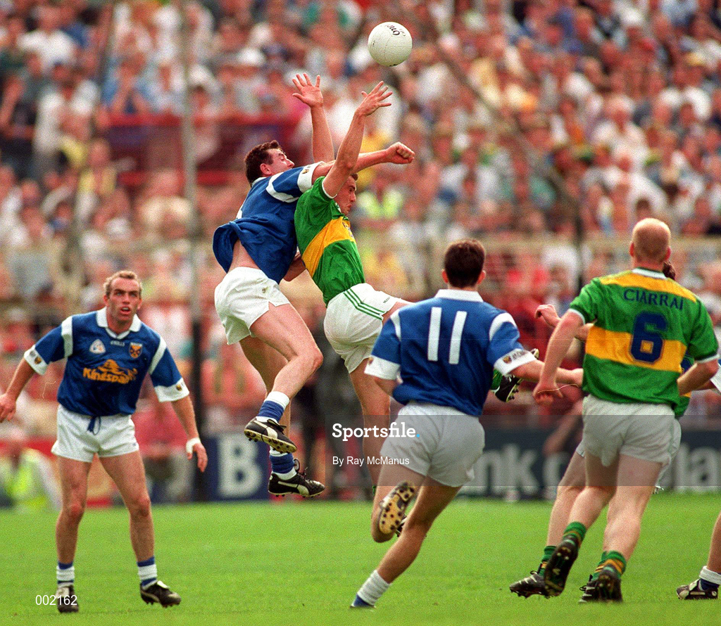 24 August 1997; William Kirby of Kerry in action against Stephen King of Cavan during the GAA Football All-Ireland Senior Championship Semi-Final match between Cavan and Kerry at Croke Park in Dublin. Photo by Ray McManus/Sportsfile